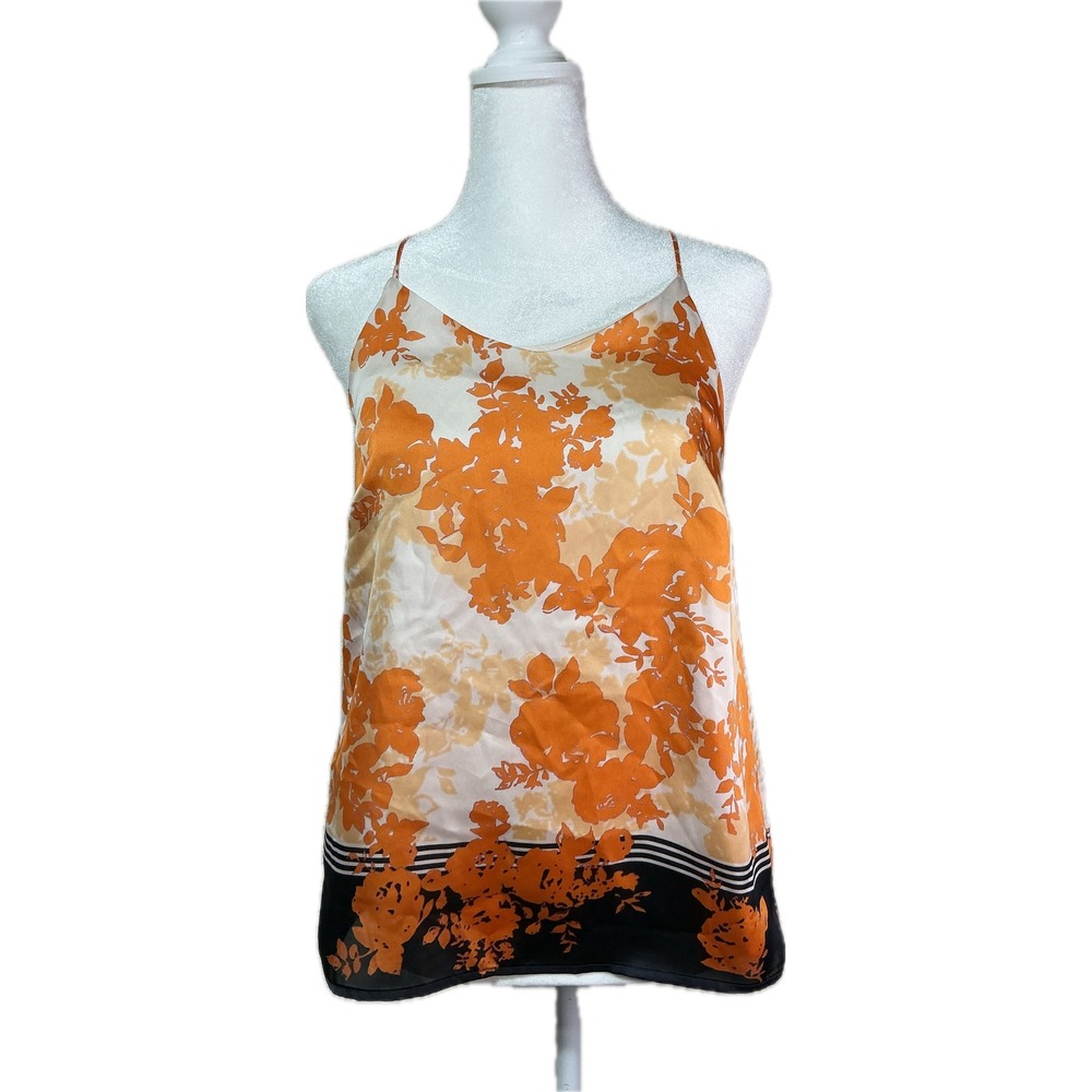 Y2K The Limited Womens Orange Floral Camisole XS Romantic Feminine Layering